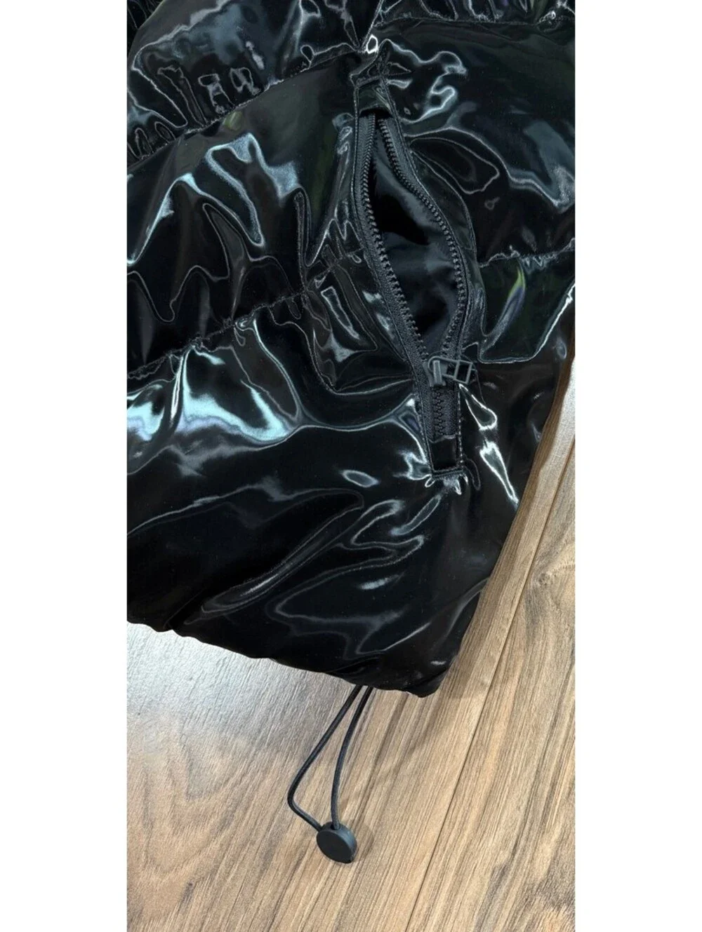 Nike Therma-FIT Women's Black Shine Puffer Hooded Jacket $230